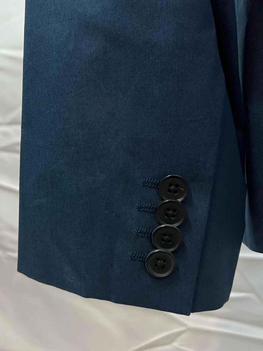 Express Men’s 42R Fitted Photographer Double Breasted Blue Blazer Jacket